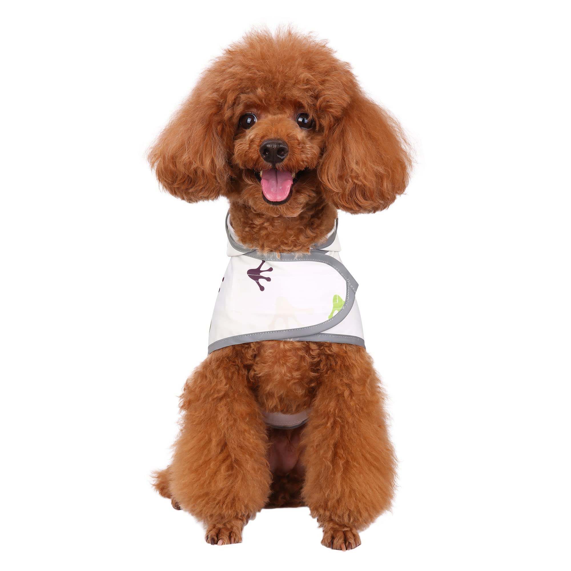 Dogs Raincoat With Hood And Leash Hole, Waterproof Dog Rain Jacket Medium Size, Reflective Dog Raincoats For Medium Dogs